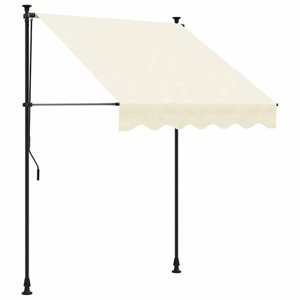 VidaXL Luifel Uittrekbaar 200x150 cm Crème - 40% Korting!