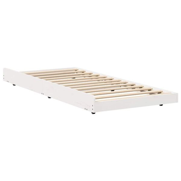 vidaXL Bedframe Wit 90x200cm - Massief Grenenhout - 55% Korting!