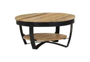 vidaXL Salontafel - 65x32 cm massief ruw mangohout - Nu 40% Korting!