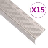 vidaXL Trapneuzen Aluminium L-vormig (15 st, 100cm) - 40% Korting!