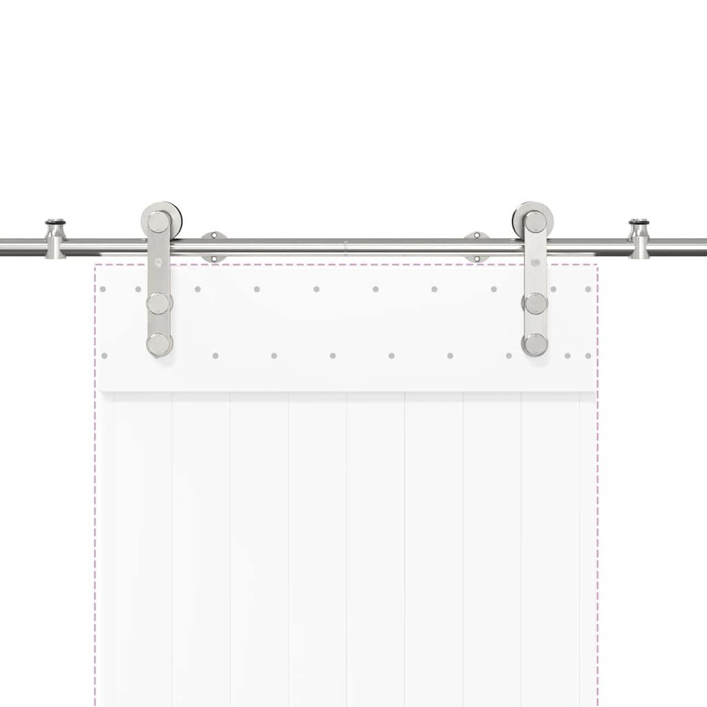 vidaXL Schuifdeur Onderdelenset 200cm RVS - 40% Korting!