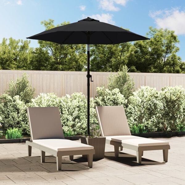 vidaXL Parasol Aluminium Zwart 200x224 cm - 40% Korting!