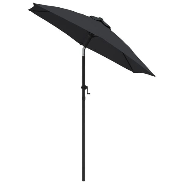 vidaXL Parasol Aluminium Zwart 200x224 cm - 40% Korting!