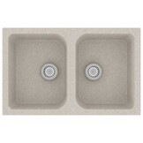vidaXL Keukenwasbak Beige Graniet - 60% Korting!