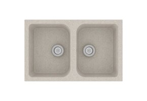 vidaXL Keukenwasbak Beige Graniet - 60% Korting!