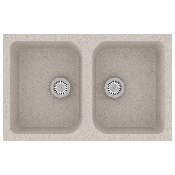 vidaXL Keukenwasbak Beige Graniet - 60% Korting!