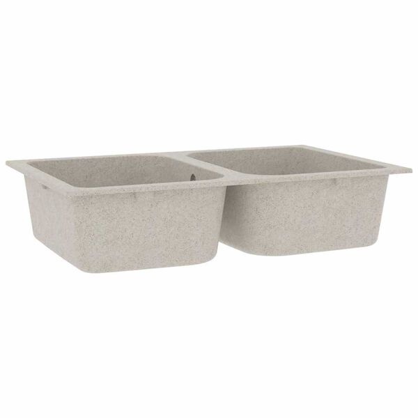 vidaXL Keukenwasbak Beige Graniet - 60% Korting!