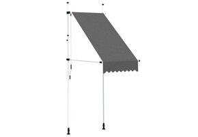 vidaXL Luifel Handmatig Uittrekbaar 100cm Antraciet - 55% Korting