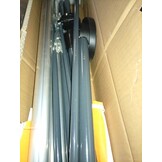 vidaXL Luifel Uitschuifbaar met LED 300cm Wit/Oranje - 55% Korting