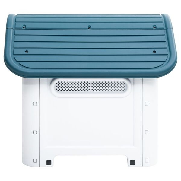 vidaXL Hondenhok 59x75x66cm Polypropeen Blauw - 40% Korting!