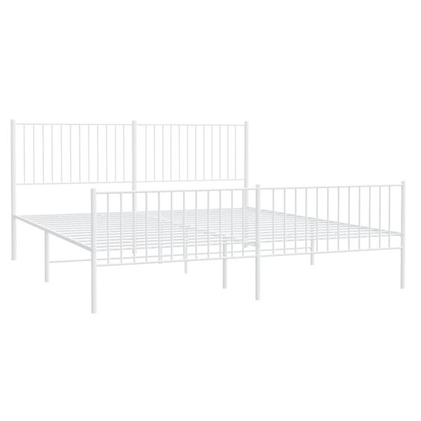 vidaXL Bedframe Metaal Wit 200x200 cm - 55% Korting!
