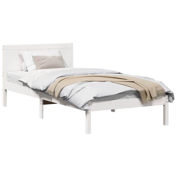 vidaXL Bedframe Grenenhout Wit 80x200cm - 55% Korting!