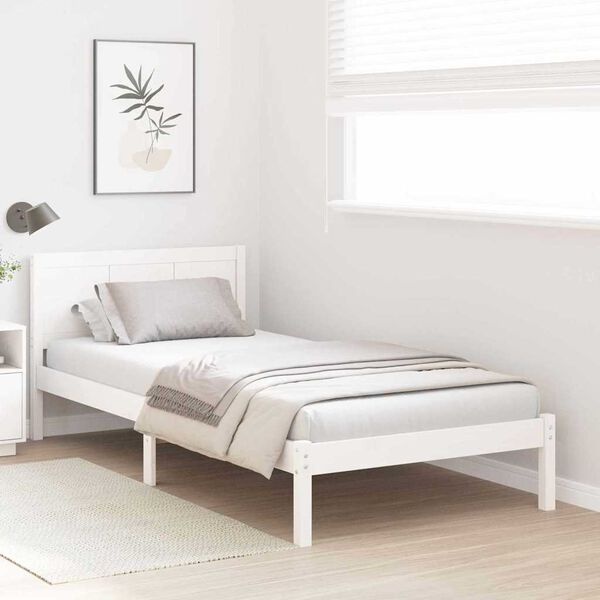 vidaXL Bedframe Grenenhout Wit 80x200cm - 55% Korting!