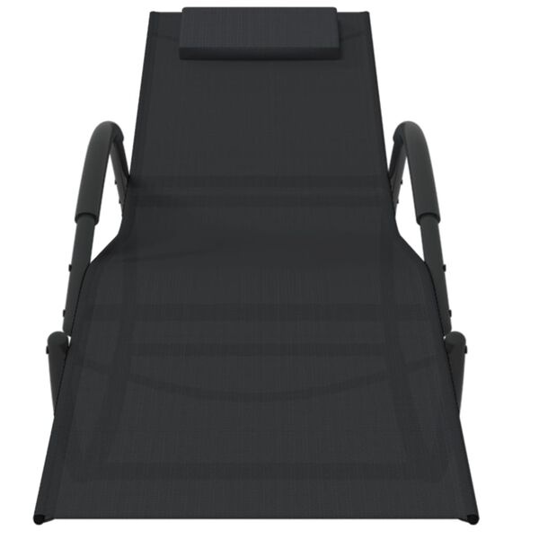 vidaXL Ligbedden Schommelend (2 stuks) - Staal & Textileen Zwart - 55% Korting!