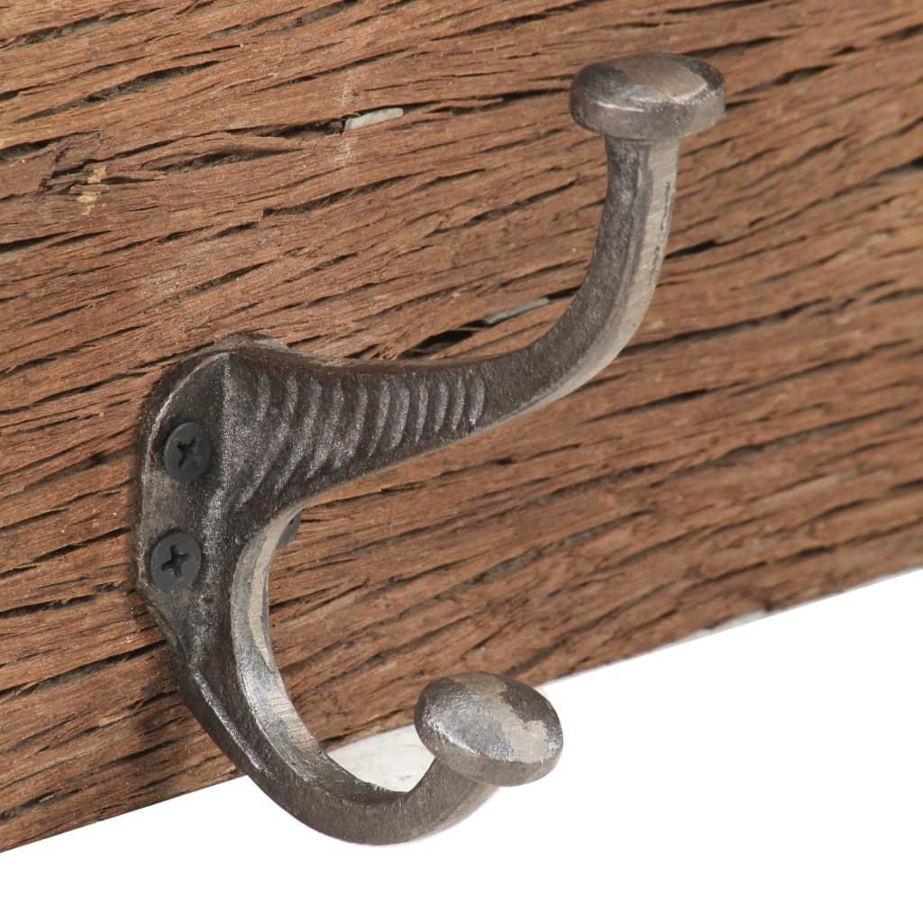 vidaXL Kapstok Gerecycled Hout met 5 Haken - 55% Korting