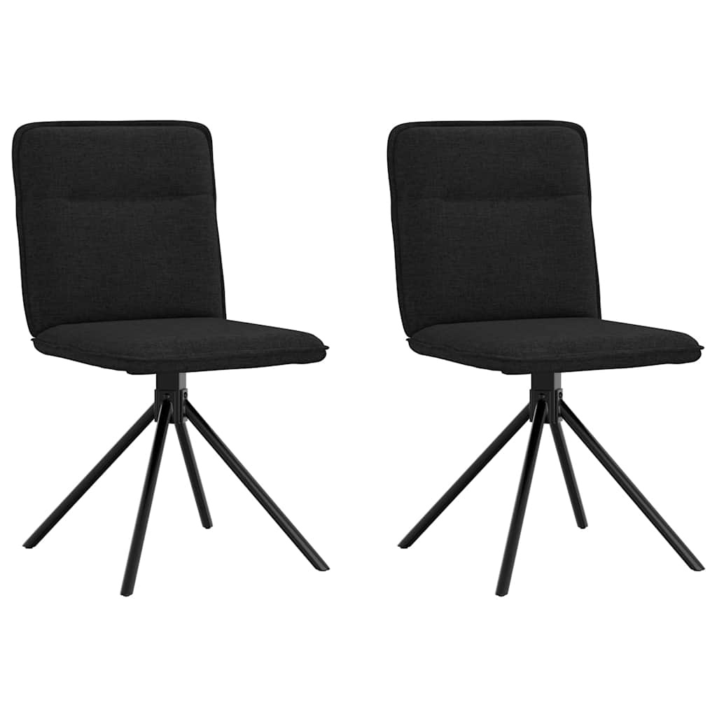 vidaXL Eetkamerstoelen 2 st. stof zwart - 40% Korting!