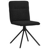 vidaXL Eetkamerstoelen 2 st. stof zwart - 40% Korting!