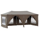 VidaXL Partytent Taupe - 3x6m Inklapbaar met Zijwanden | 55% Korting!