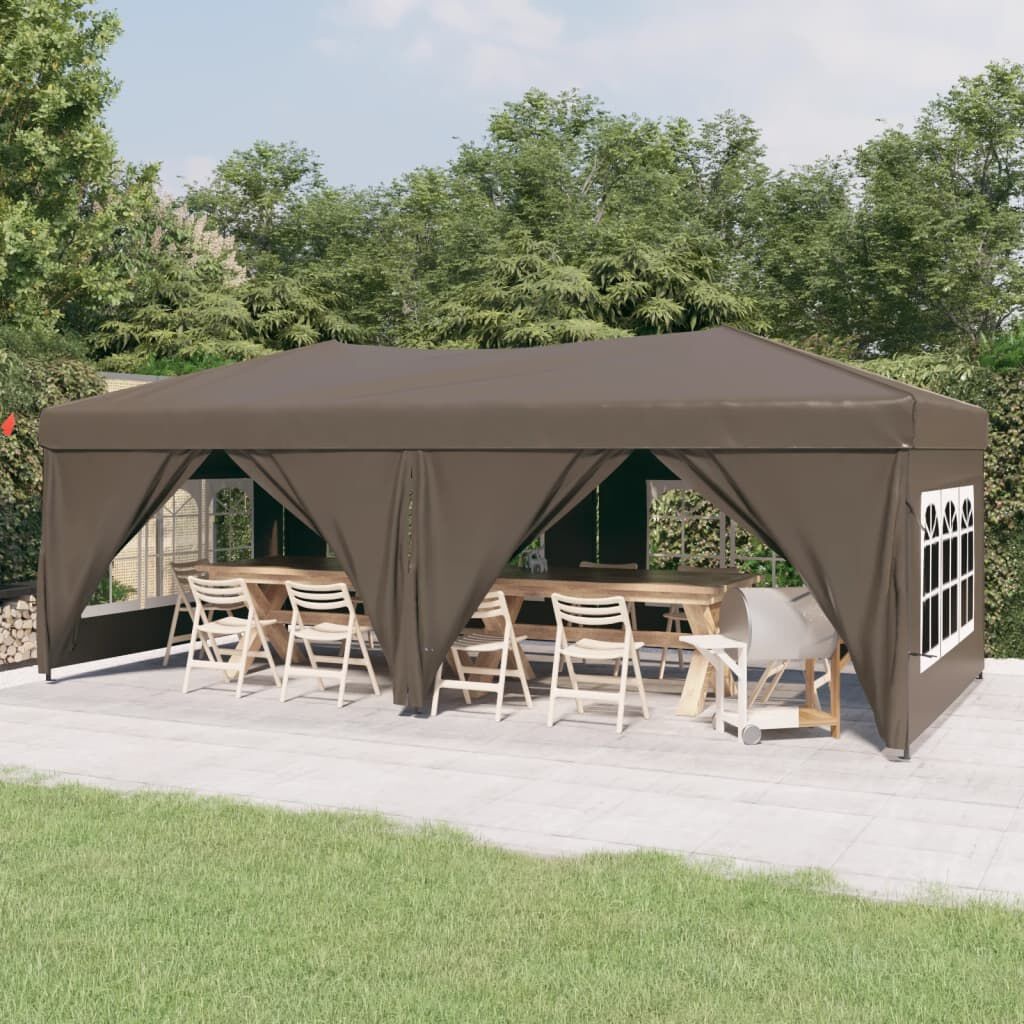 VidaXL Partytent Taupe - 3x6m Inklapbaar met Zijwanden | 55% Korting!