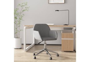 vidaXL Kantoorstoel Draaibaar Stof Lichtgrijs - 40% Korting!