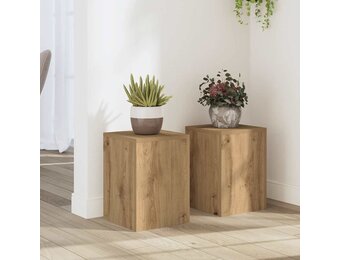 vidaXL Plantenstandaards (2 stuks) - 40% Korting - Hout Artisanaal Eiken