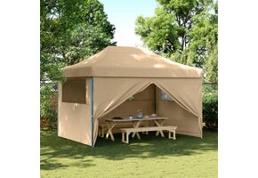 vidaXL Partytent Inklapbaar Pop-up (beige) - 55% Korting!