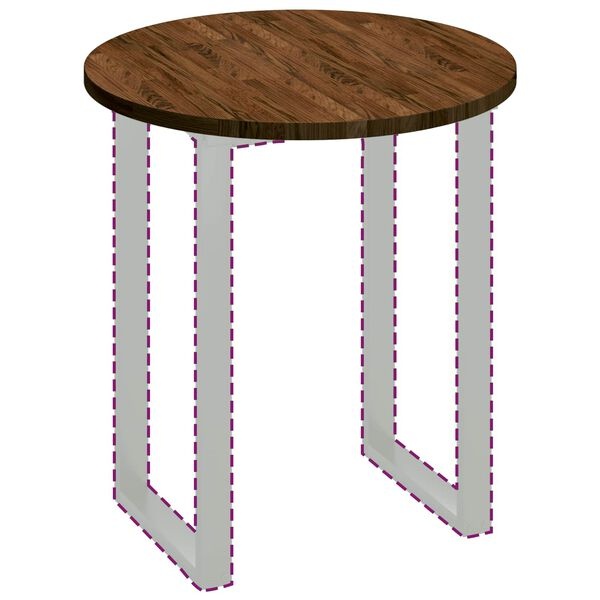 vidaXL Tafelblad Massief Eikenhout Lichtbruin Ø 70 cm - 40% Korting!