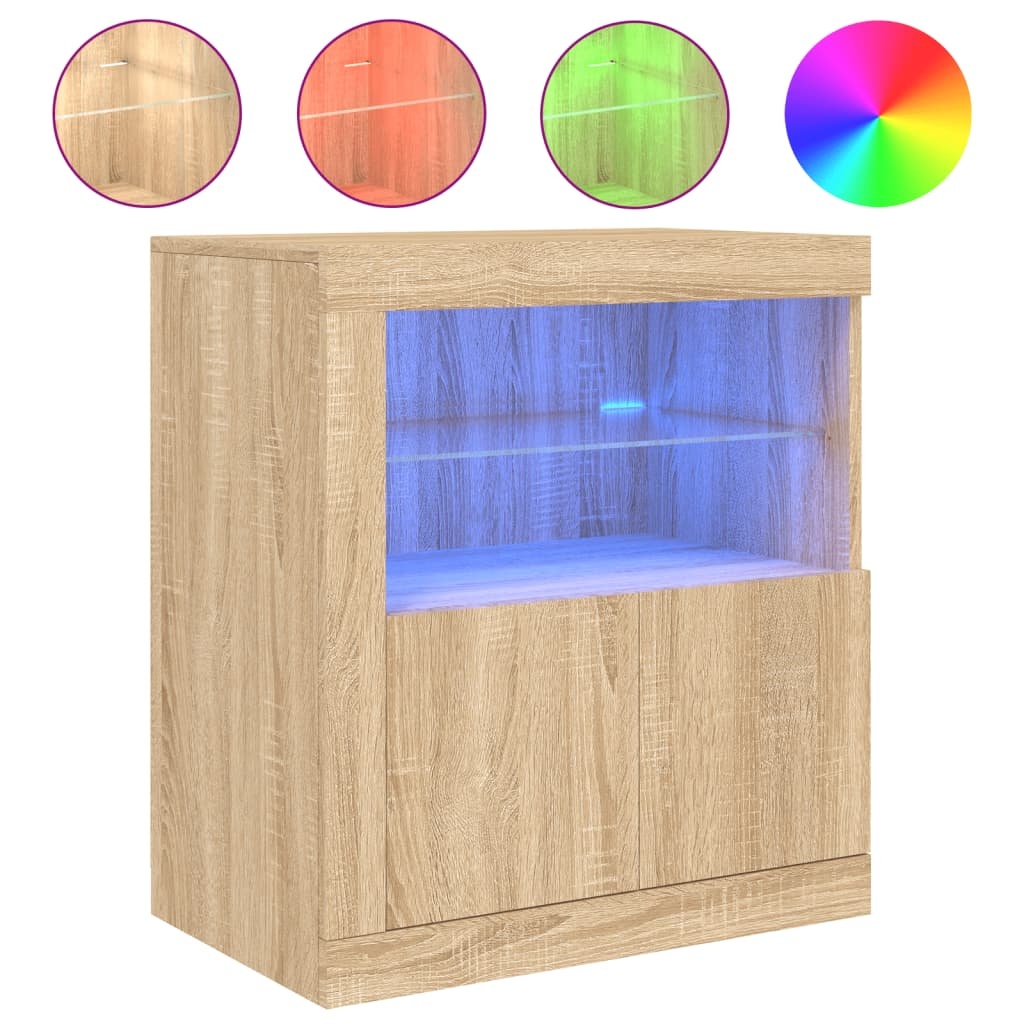Dressoir met LED-verlichting 60,5x37x67 cm - 35% Korting