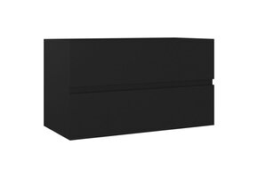 VidaXL Wastafelkast Zwart Bewerkt Hout - 55% Korting!