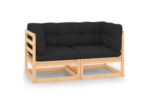 vidaXL Tuinhoekbanken 2 st. Grenenhout - 35% Korting!