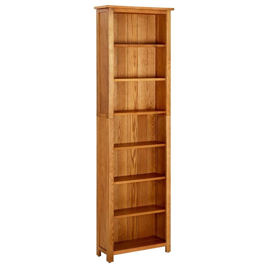 VidaXL Boekenkast Massief Eikenhout (7 Schappen, 60x22x200cm) - 40% Korting