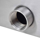 vidaXL Zwembadwaterval met LED's (40% KORTING) - Rechthoekig 30cm RVS