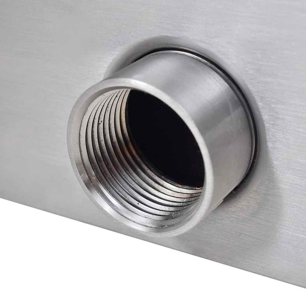 vidaXL Zwembadwaterval met LED's (40% KORTING) - Rechthoekig 30cm RVS