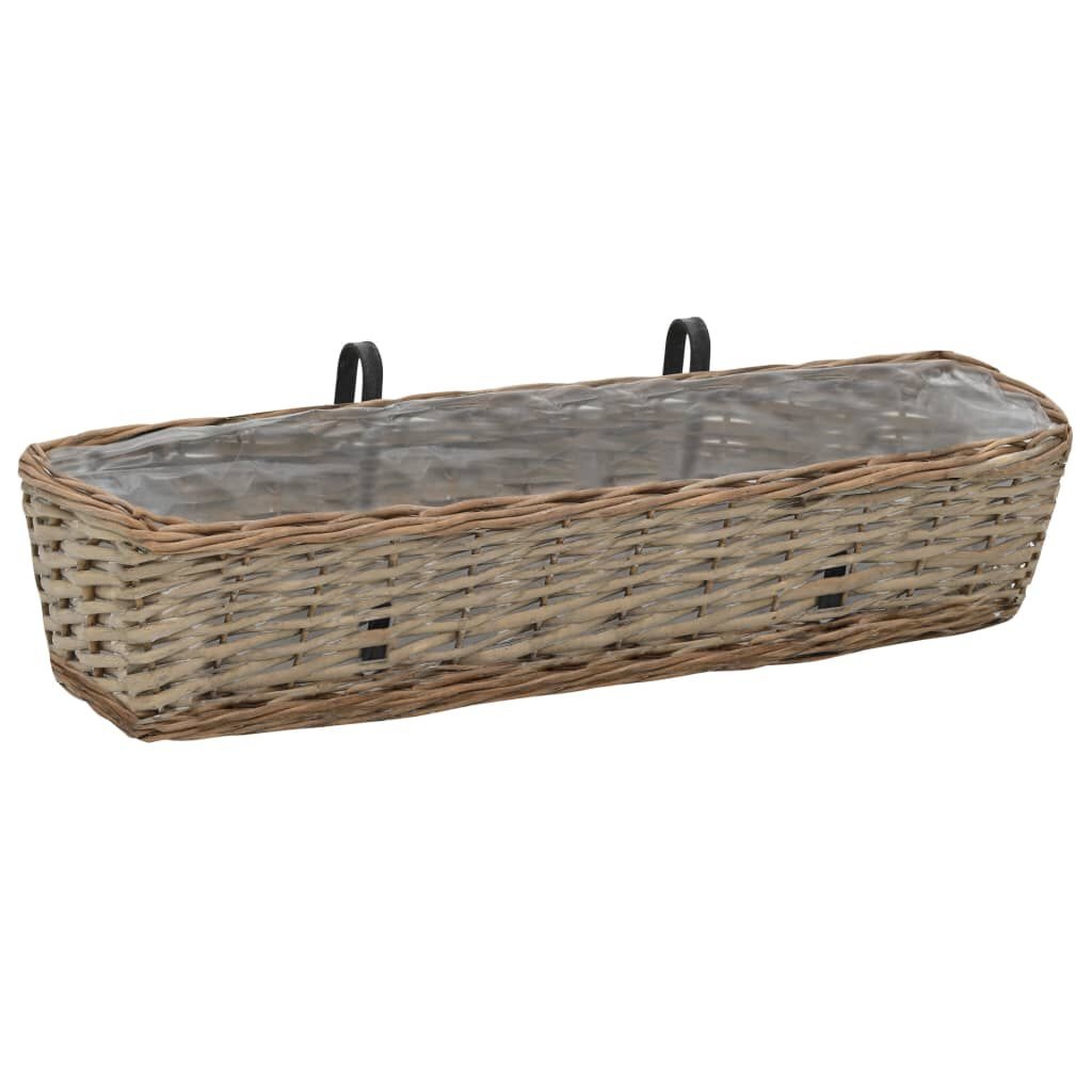 vidaXL Balkonbakken Wicker 2 st. 80cm - 55% Korting!