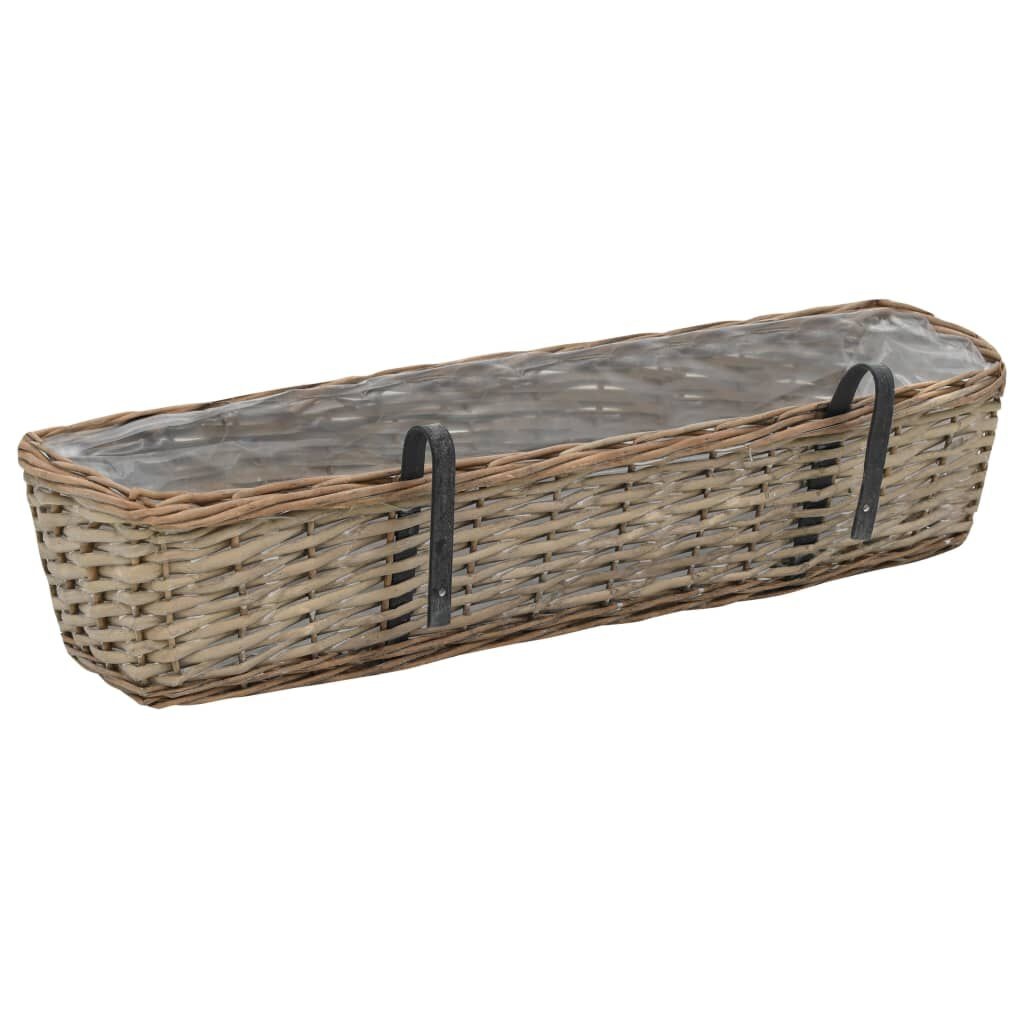 vidaXL Balkonbakken Wicker 2 st. 80cm - 55% Korting!