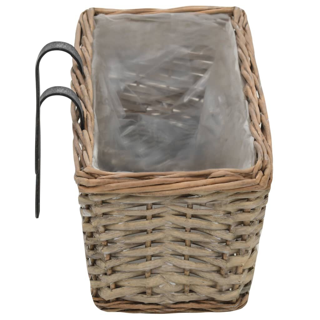 vidaXL Balkonbakken Wicker 2 st. 80cm - 55% Korting!