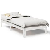 VidaXL Bedframe Massief Grenenhout Wit 90x200 cm - 56% Korting!