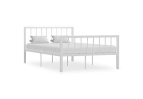 vidaXL Bedframe Metaal Wit 120x200 cm - 55% Korting