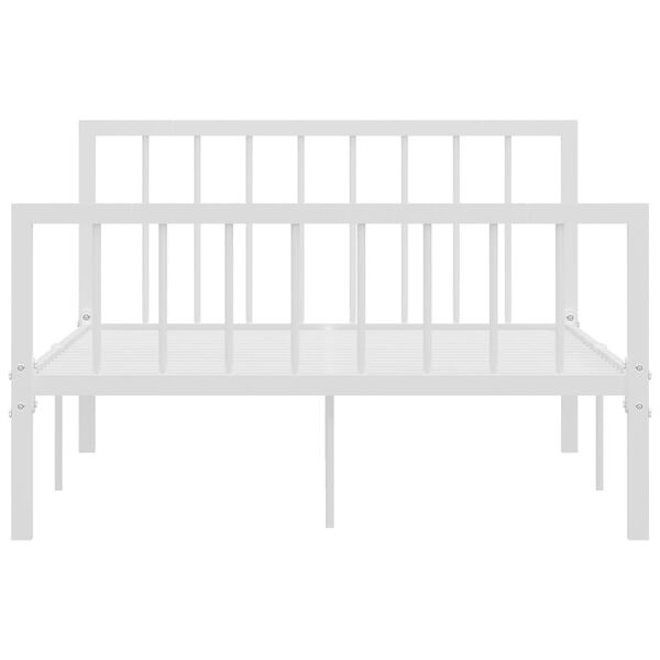 vidaXL Bedframe Metaal Wit 120x200 cm - 55% Korting
