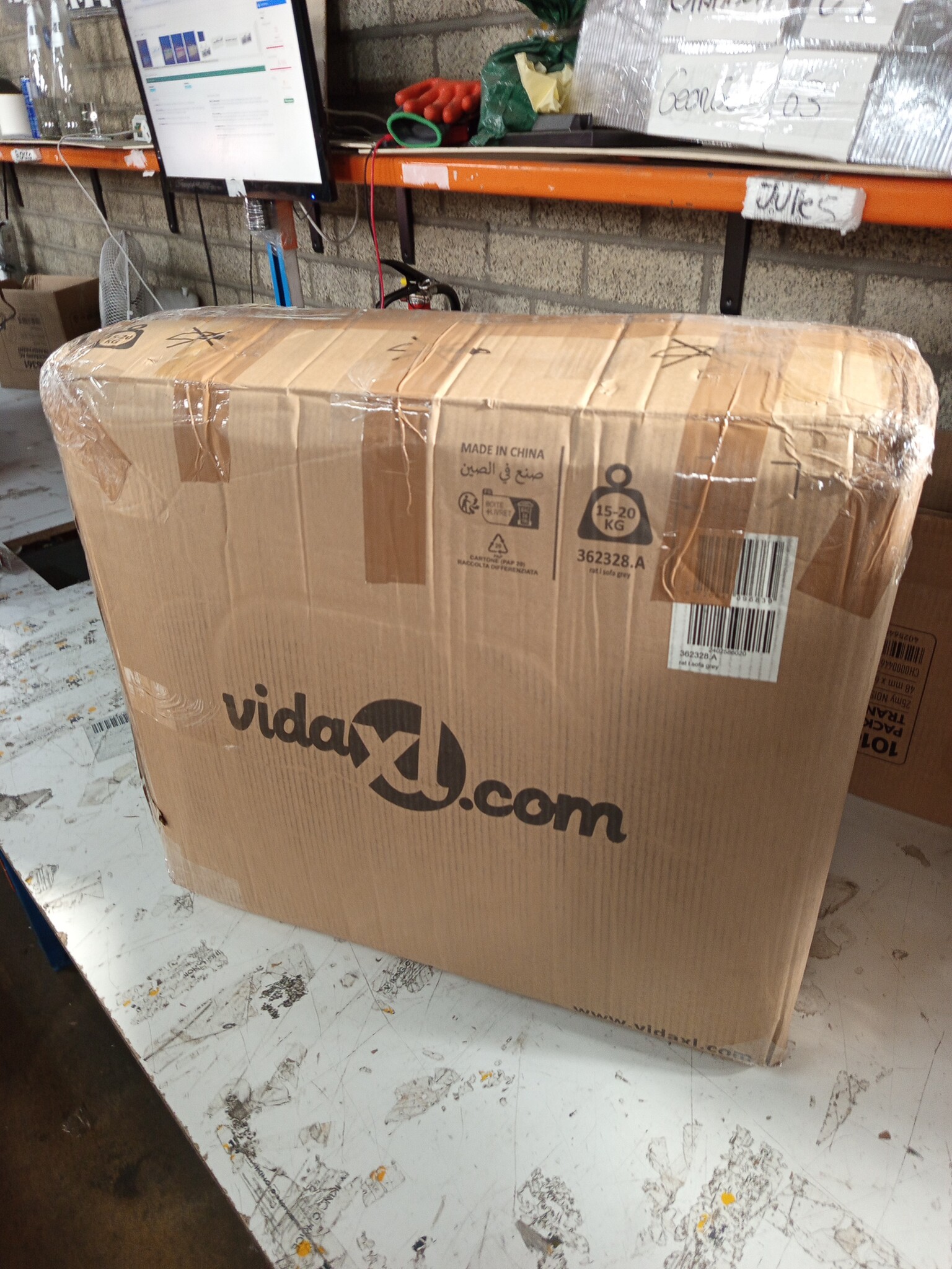 vidaXL Tuinbank 3-zits Poly Rattan Grijs - 64% Korting!