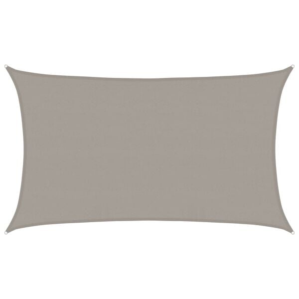 vidaXL Zonnezeil Rechthoekig 5x8m HDPE Lichtgrijs - 62% Korting!