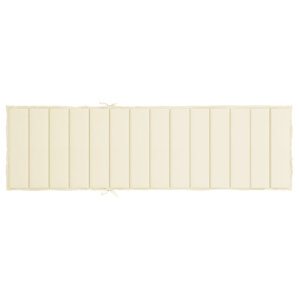 vidaXL Ligbedkussen 200x70x3 cm Oxford Crème - 40% Korting!