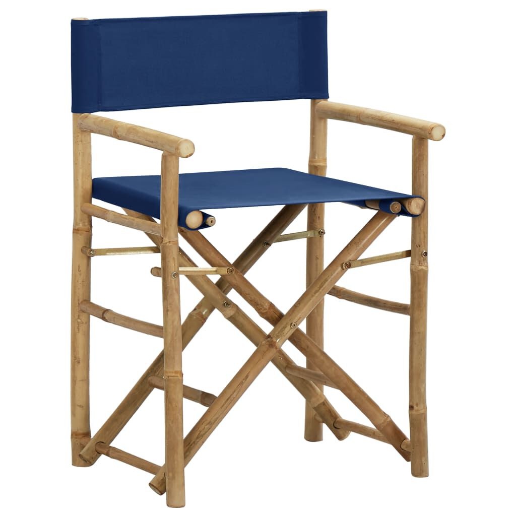 vidaXL Regisseursstoelen (2 st) Blauw Bamboe - 40% Korting!