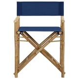 vidaXL Regisseursstoelen (2 st) Blauw Bamboe - 40% Korting!