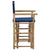 vidaXL Regisseursstoelen (2 st) Blauw Bamboe - 40% Korting!