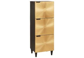 vidaXL Bijzetkast Zwart & Goud - 40% Korting | Massief Mangohout