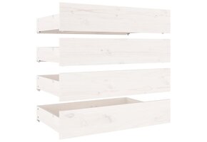 VidaXL Bedlades 4 st. Grenenhout Wit - Nu 40% Korting!