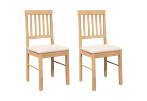 vidaXL Eetkamerstoelen met kussens (2 stuks) - 40% Korting!