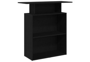 vidaXL Receptiebalie Zwart | Bewerkt Hout | 100x40x104 cm | 40% Korting