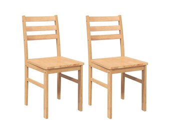 vidaXL Eetkamerstoelen (2 st) - Massief Rubberhout - 55% Korting